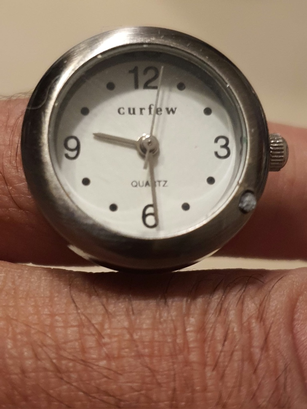 🦋10/$20🦋 Curfew Silver/White Women's Ring Watch